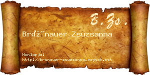Brünauer Zsuzsanna névjegykártya
