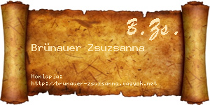 Brünauer Zsuzsanna névjegykártya