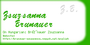 zsuzsanna brunauer business card